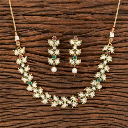 Antique Meenakari Necklace With Gold Plating