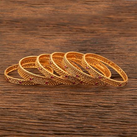 Antique Classic Bangles With Matte Gold Plating