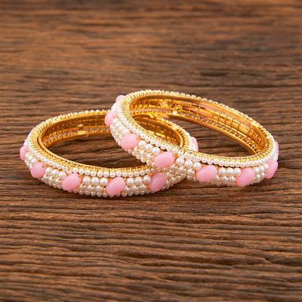 Antique Pearl Bangles With Gold Plating