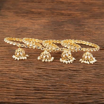 Antique Moti Bangles With Gold Plating