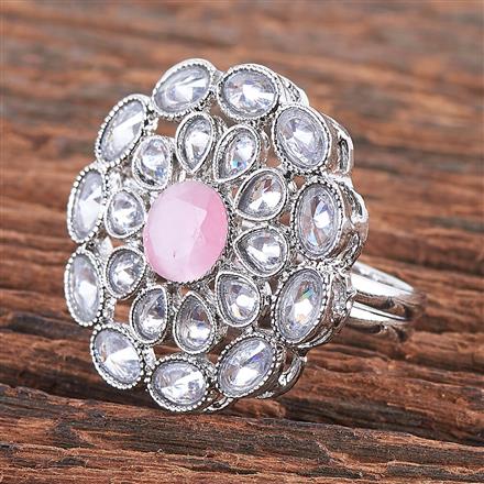 Antique Adjustable Ring With Rhodium Plating