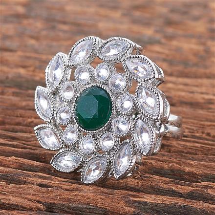 Antique Adjustable Ring With Rhodium Plating