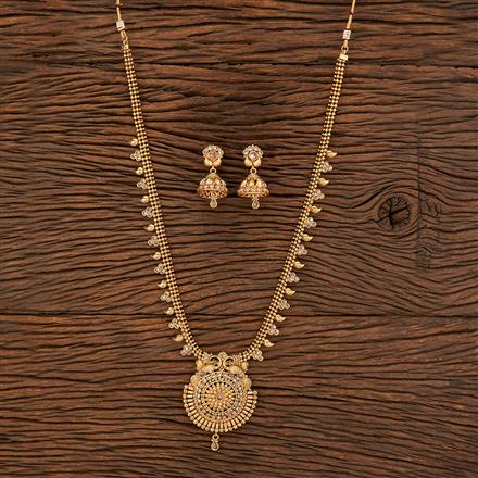 Antique Long Necklace With Gold Plating