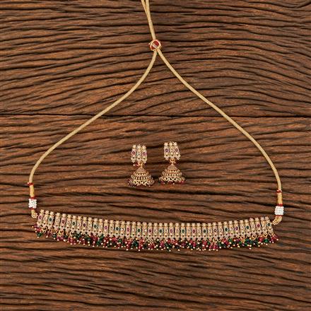 Antique Choker Necklace With Gold Plating