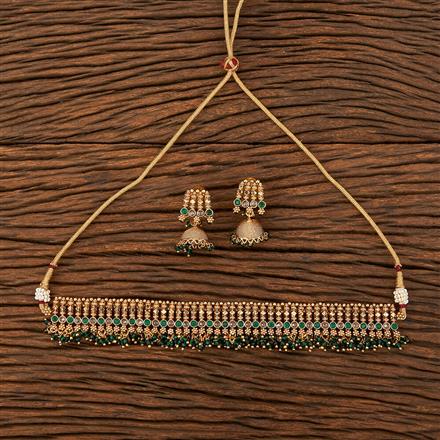 Antique Choker Necklace With Gold Plating