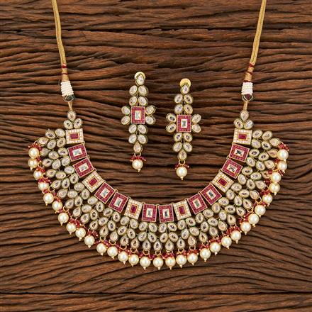 Antique Meenakari Necklace With Gold Plating