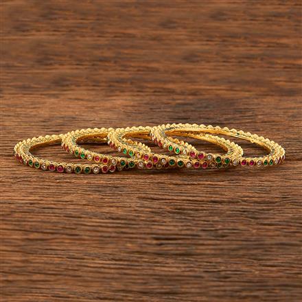 Antique Classic Bangles With Matte Gold Plating