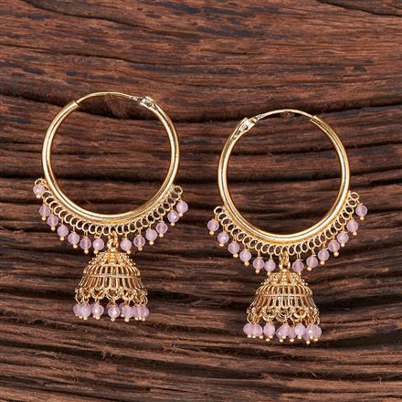 Antique Plain Gold Earring With Gold Plating