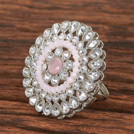 Antique Adjustable Ring With Rhodium Plating