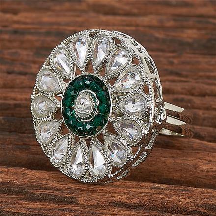 Antique Adjustable Ring With Rhodium Plating