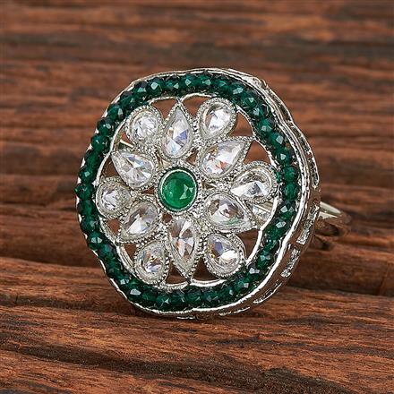 Antique Adjustable Ring With Rhodium Plating