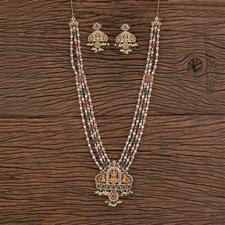 Antique Temple Necklace With Matte Gold Plating