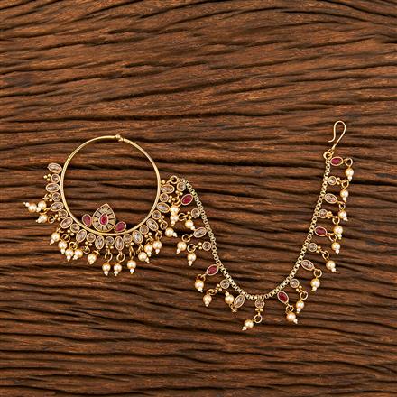 Antique Pressing Nose Ring With Gold Plating