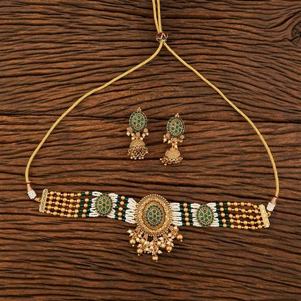 Antique Pearl Necklace With Gold Plating