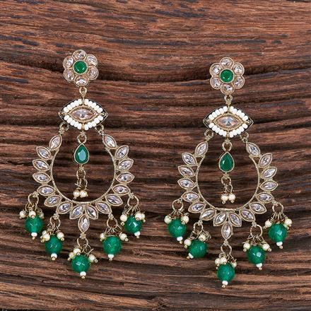 Antique Chand Earring With Mehndi Plating