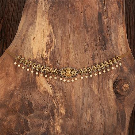 Antique Temple Belt With Matte Gold Plating