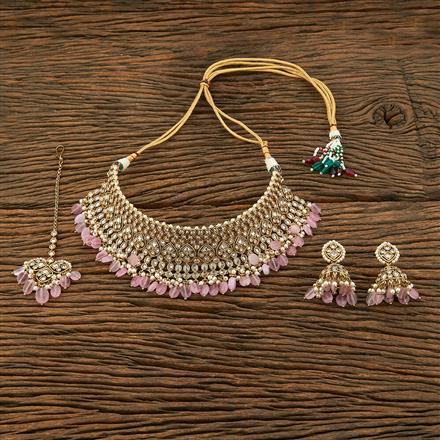 Antique Mukut Necklace With Mehndi Plating