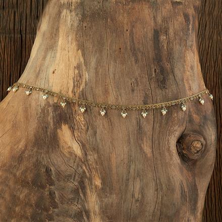 Antique Reverse Ad Stone Belt With Mehndi Plating