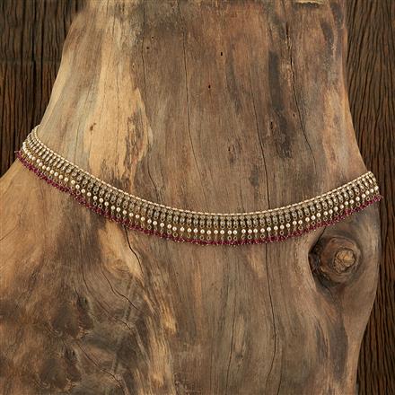 Antique Reverse Ad Stone Belt With Mehndi Plating