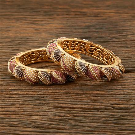 Antique Meenakari Bangles With Gold Plating