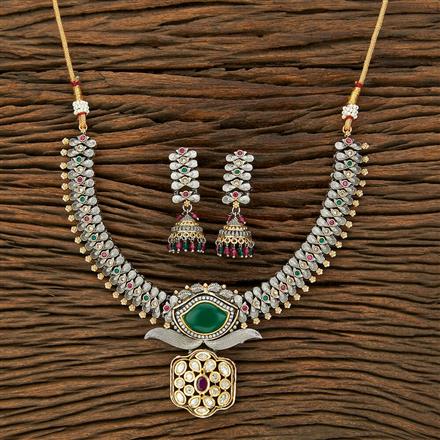 Antique Classic Necklace With 2 Tone Plating