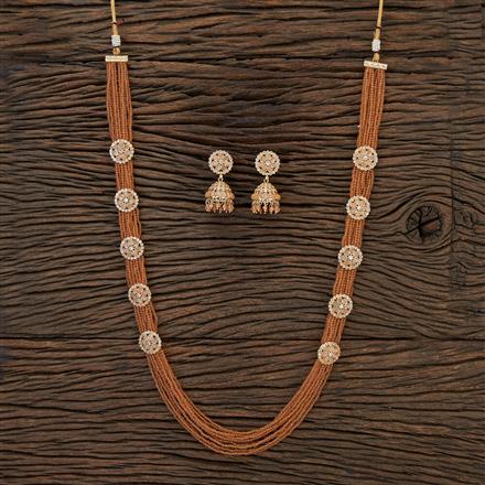 Antique Long Necklace With Gold Plating