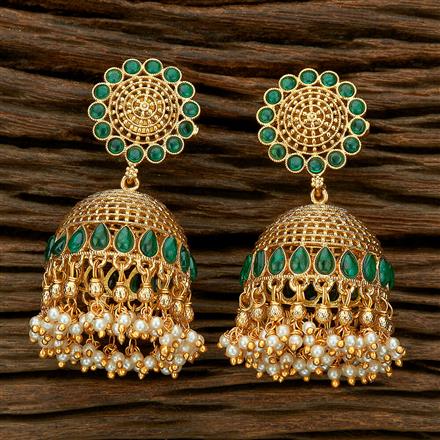 Antique Jhumki With Gold Plating
