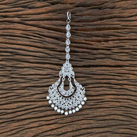 Antique Chand Tikka With Rhodium Plating
