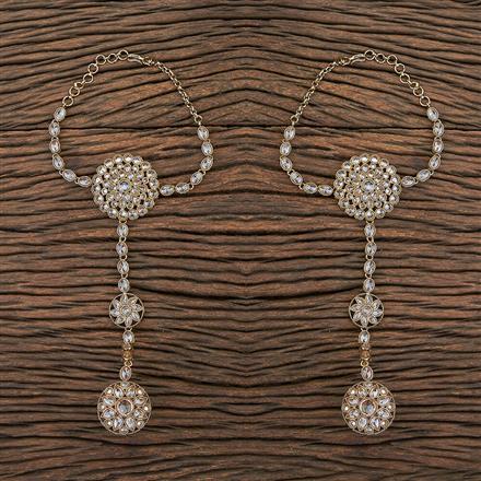 Antique Reverse Ad Stone Hath Pan With Mehndi Plating