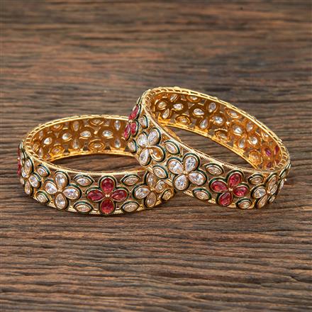 Antique Meenakari Bangles With Gold Plating