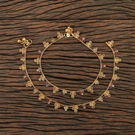 Antique Delicate Payal With Gold Plating