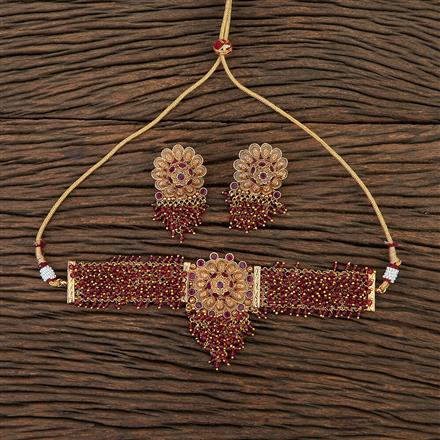 Antique Choker Necklace With Gold Plating