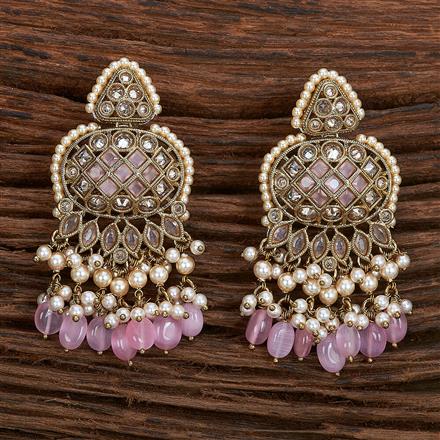 Antique Long Earring With Mehndi Plating