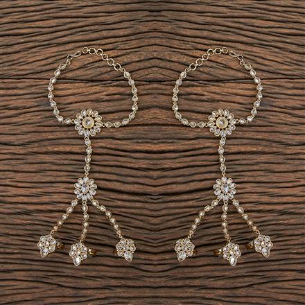 Antique Reverse Ad Stone Hath Pan With Mehndi Plating