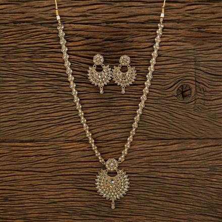 Antique Long Necklace With Mehndi Plating