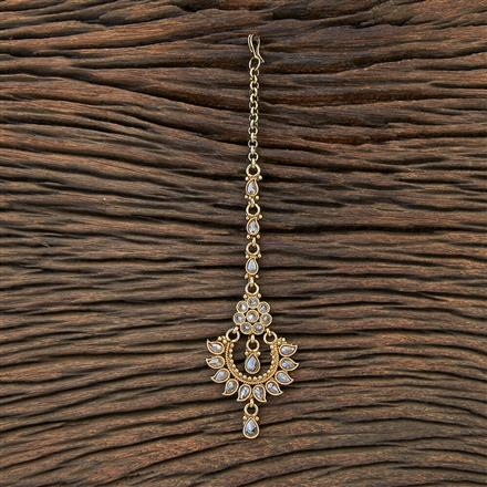 Antique Reverse Ad Stone Tikka With Mehndi Plating