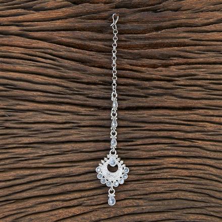 Antique Chand Tikka With Rhodium Plating