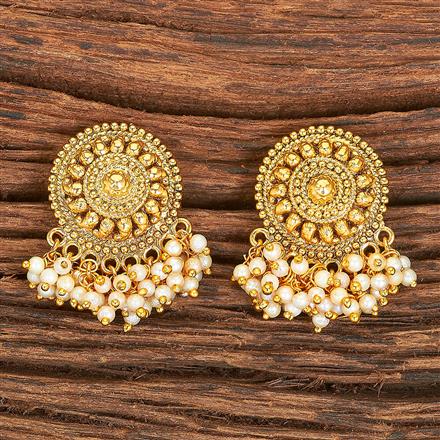 Antique Moti Earring With Gold Plating