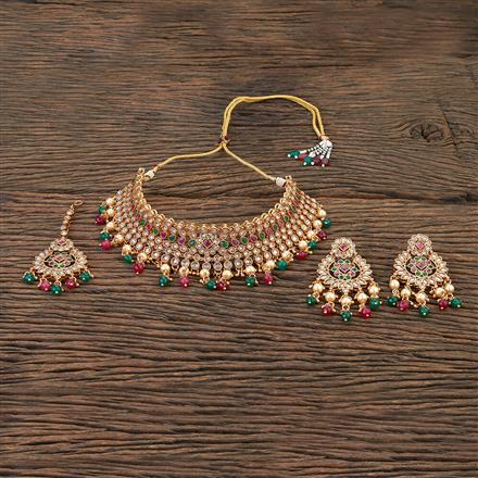 Antique Choker Necklace With Gold Plating