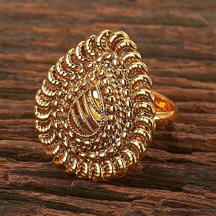 Antique Plain Gold Ring With Gold Plating