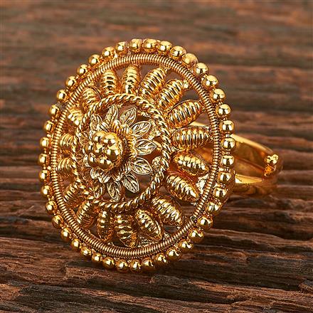 Antique Plain Gold Ring With Gold Plating