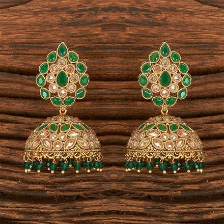 Antique Pearl Jhumki With Gold Plating