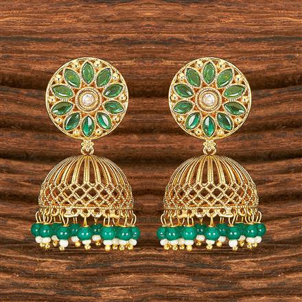 Antique Pearl Jhumki With Gold Plating