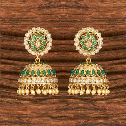 Antique Pearl Jhumki With Gold Plating