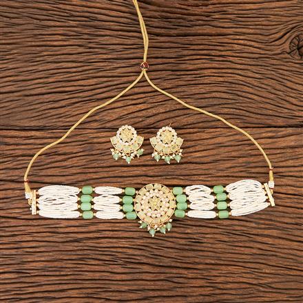 Antique Moti Necklace With Gold Plating