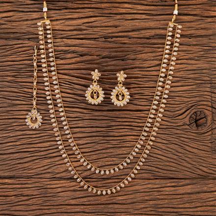 Antique Long Necklace With Gold Plating