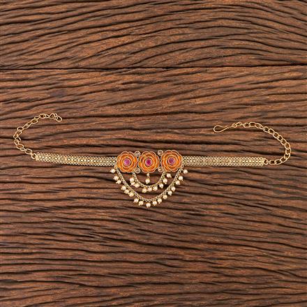 Antique Moti Baju Band With Gold Plating