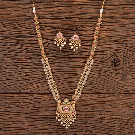 Antique Long Necklace With Gold Plating