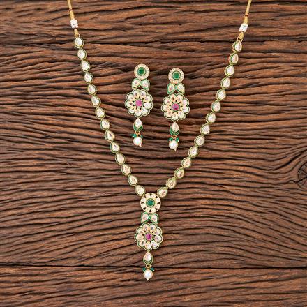 Antique Moti Necklace With Gold Plating