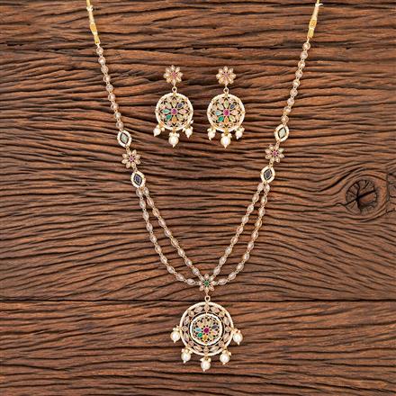 Antique Long Necklace With Gold Plating